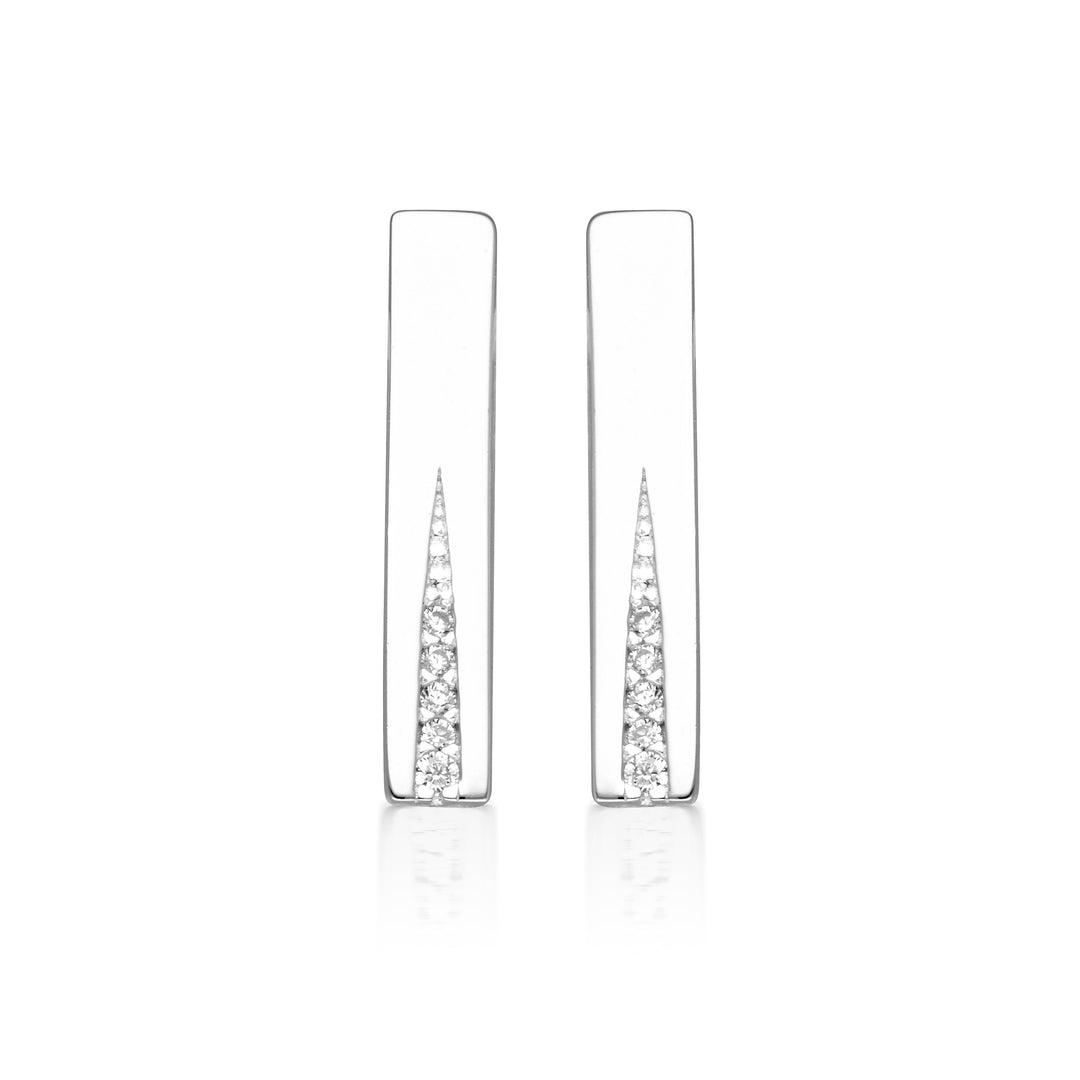GEORGINI THE LAYERED EDIT GILDED EARRINGS SILVER