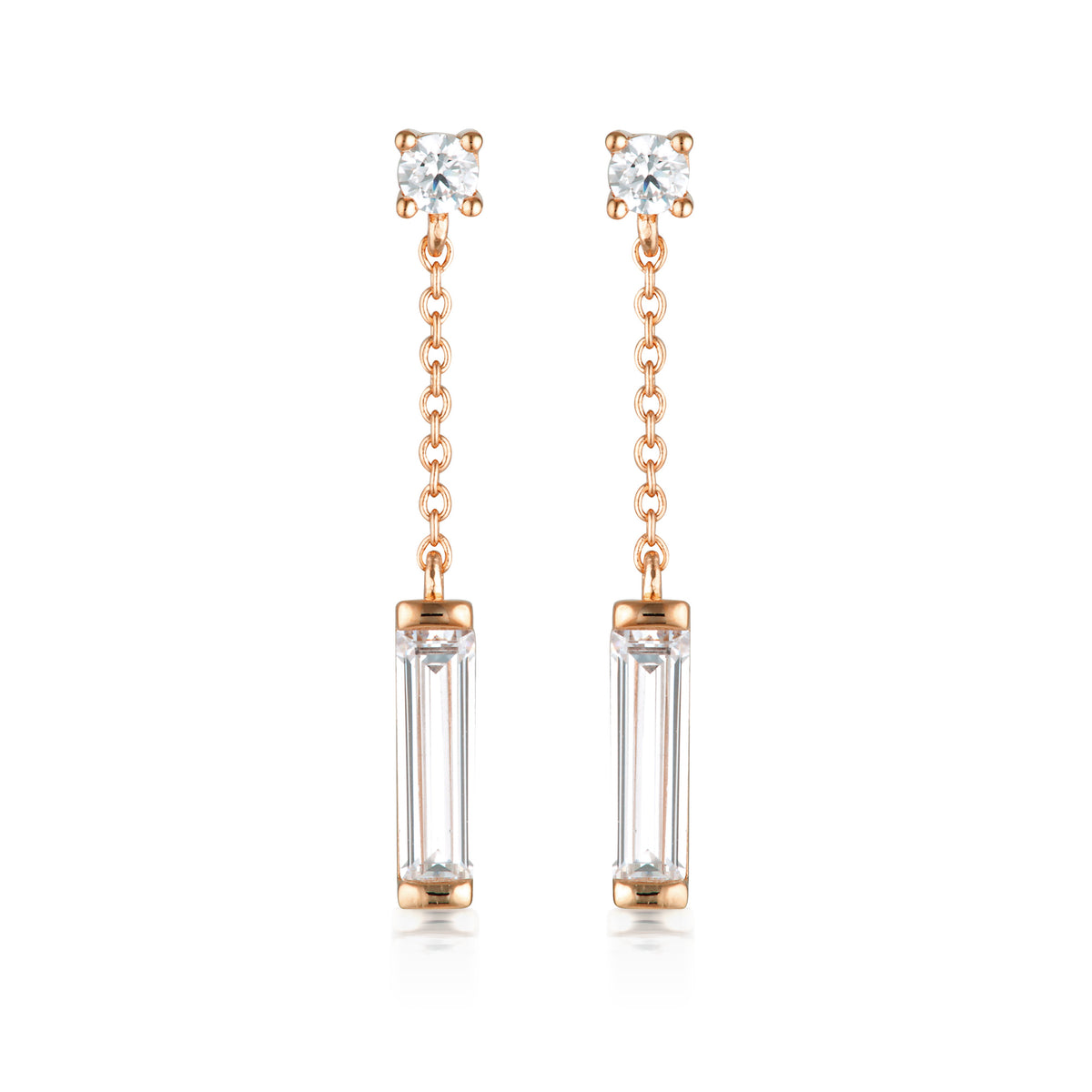 GEORGINI THE LAYETED EDIT TLIETA EARRING ROSE GOLD