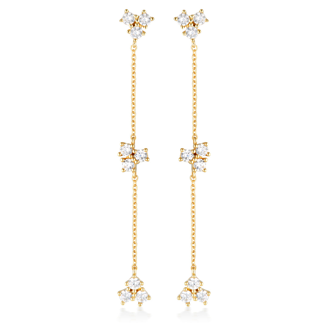 GEORGINI THE LAYERED EDIT TROIS EARRINGS GOLD