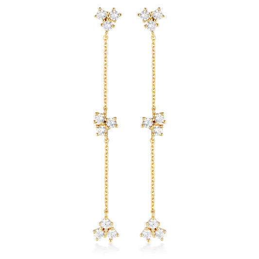 GEORGINI THE LAYERED EDIT TROIS EARRINGS GOLD