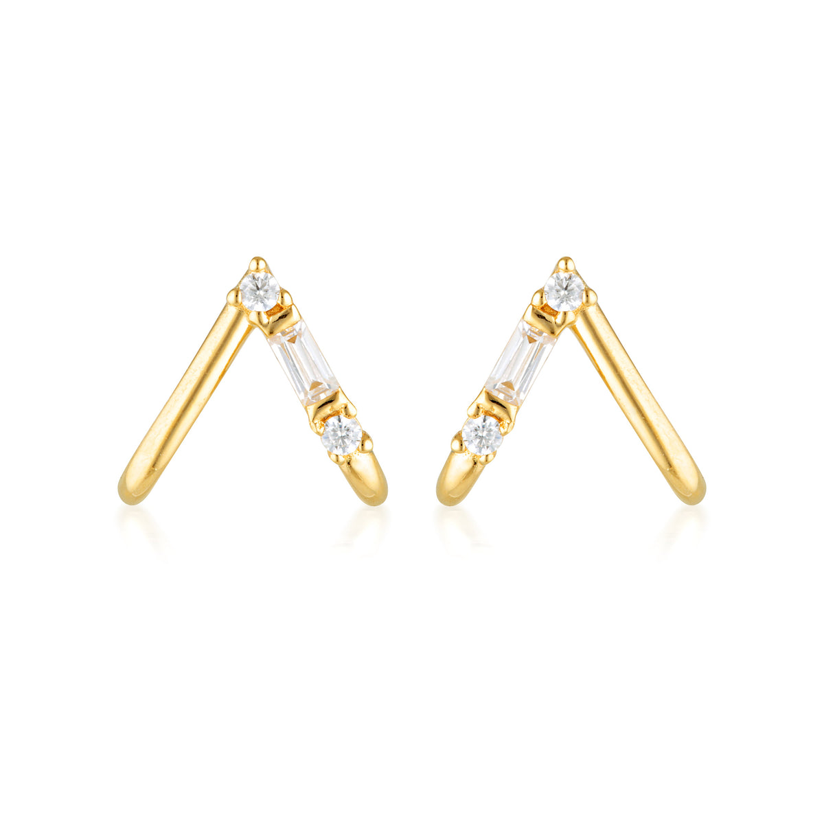 GEORGINI THE LAYERED EDIT TIGA EARRINGS GOLD