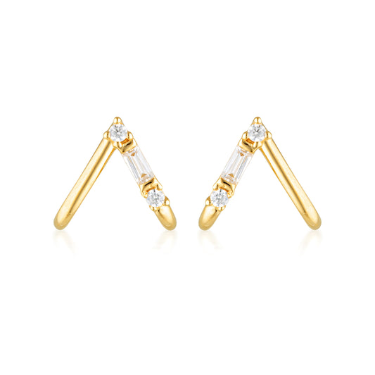 GEORGINI THE LAYERED EDIT TIGA EARRINGS GOLD