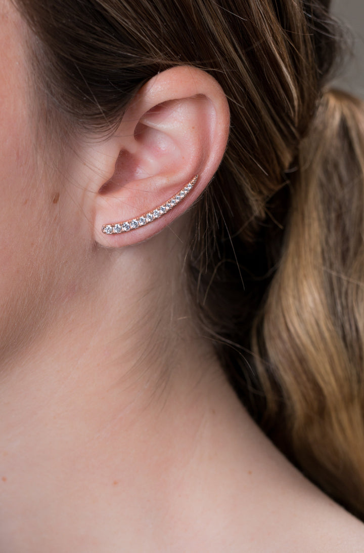 SUMMER SORBET VANILLA VINE EARRINGS LARGE ROSE GOLD