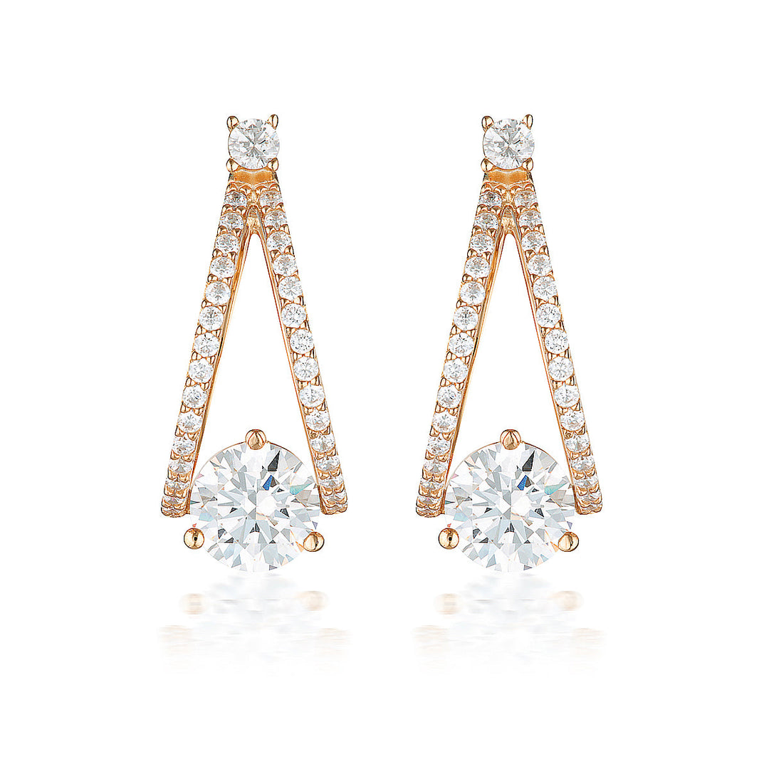 RED CARPET CHAMPAGNE EARRINGS ROSE GOLD