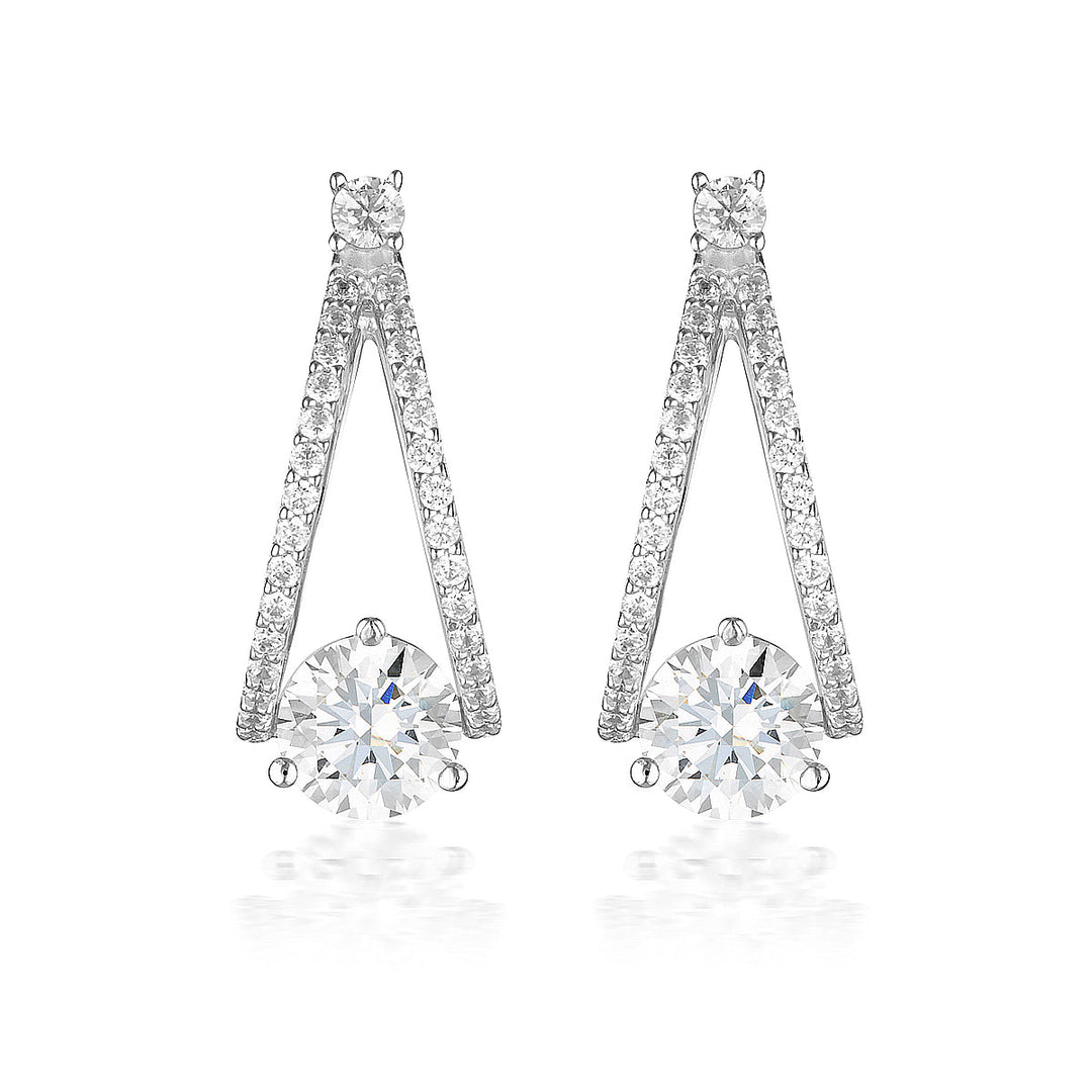 RED CARPET CHAMPAGNE EARRINGS SILVER