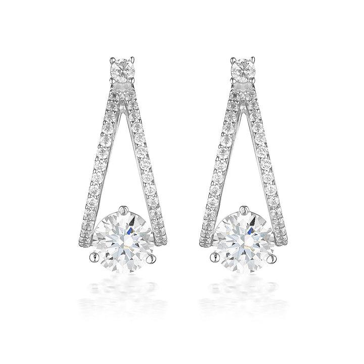 RED CARPET CHAMPAGNE EARRINGS SILVER