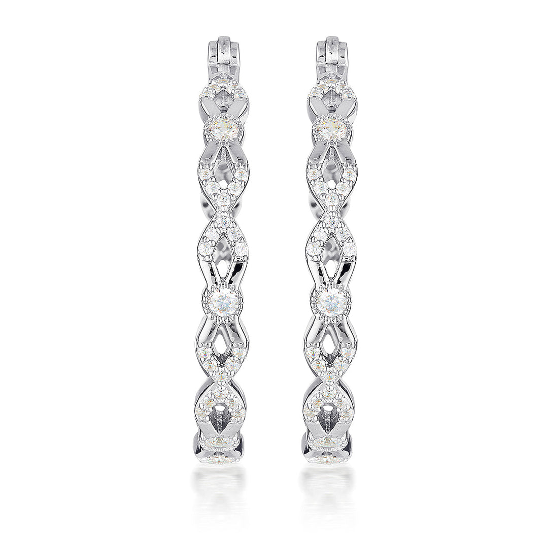 RED CARPET OVATION EARRINGS SILVER