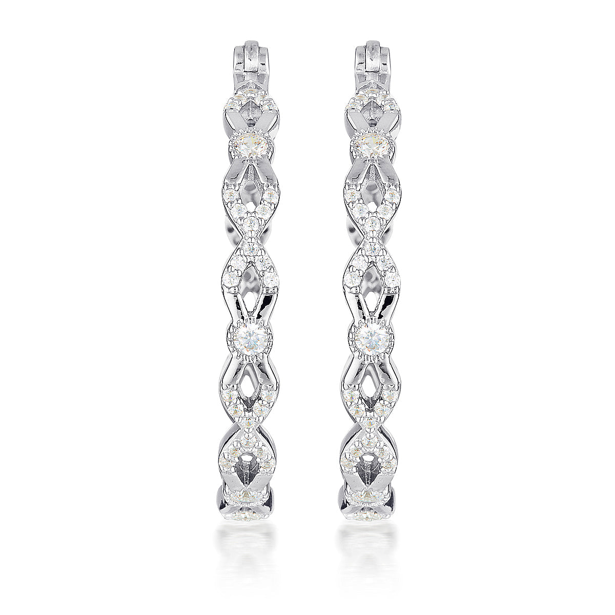 RED CARPET OVATION EARRINGS SILVER