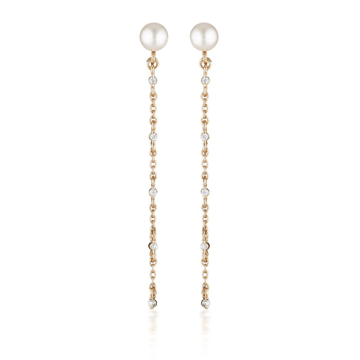 RED CARPET GLOBE EARRINGS ROSE GOLD