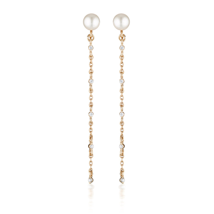 RED CARPET GLOBE EARRINGS ROSE GOLD