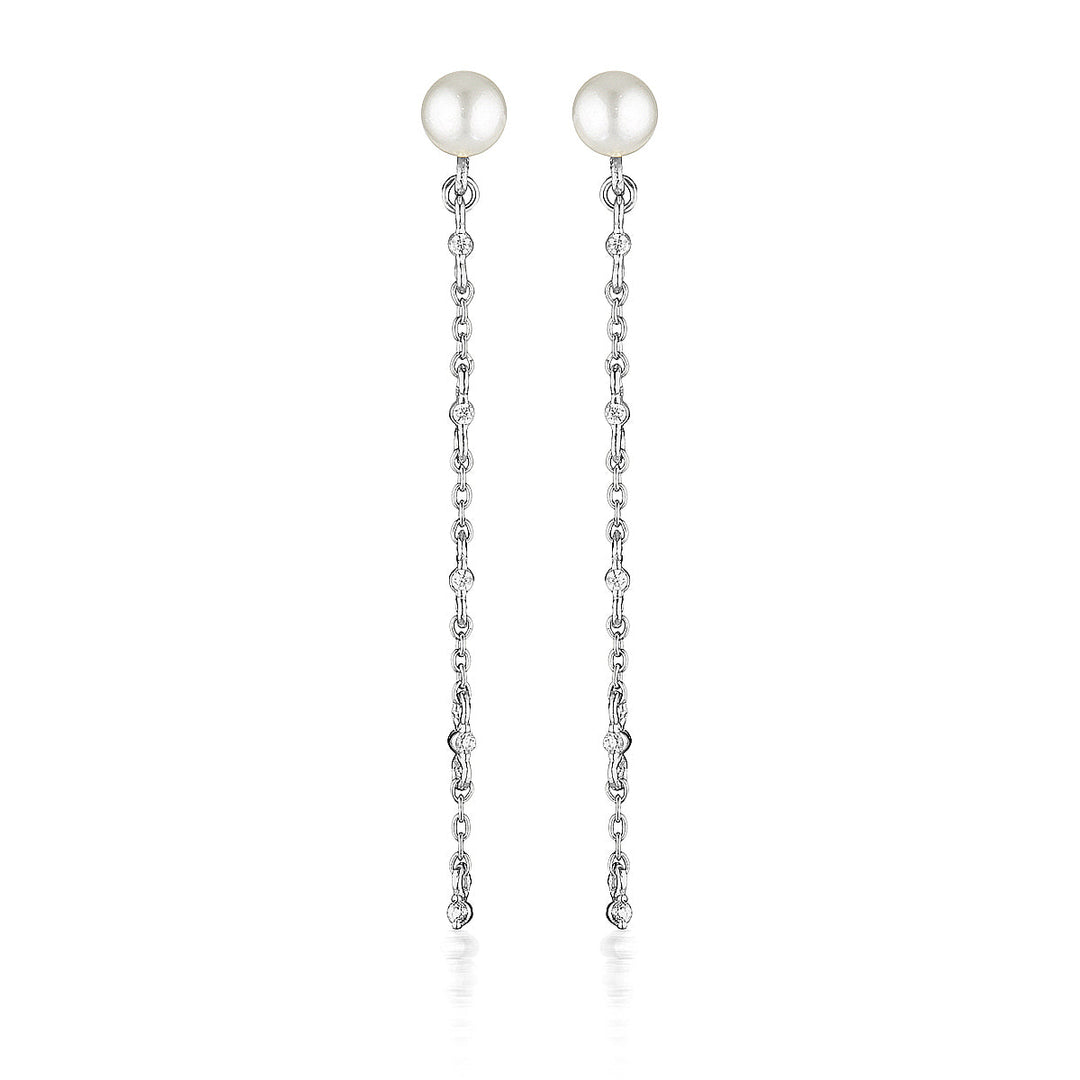 RED CARPET GLOBE EARRINGS SILVER