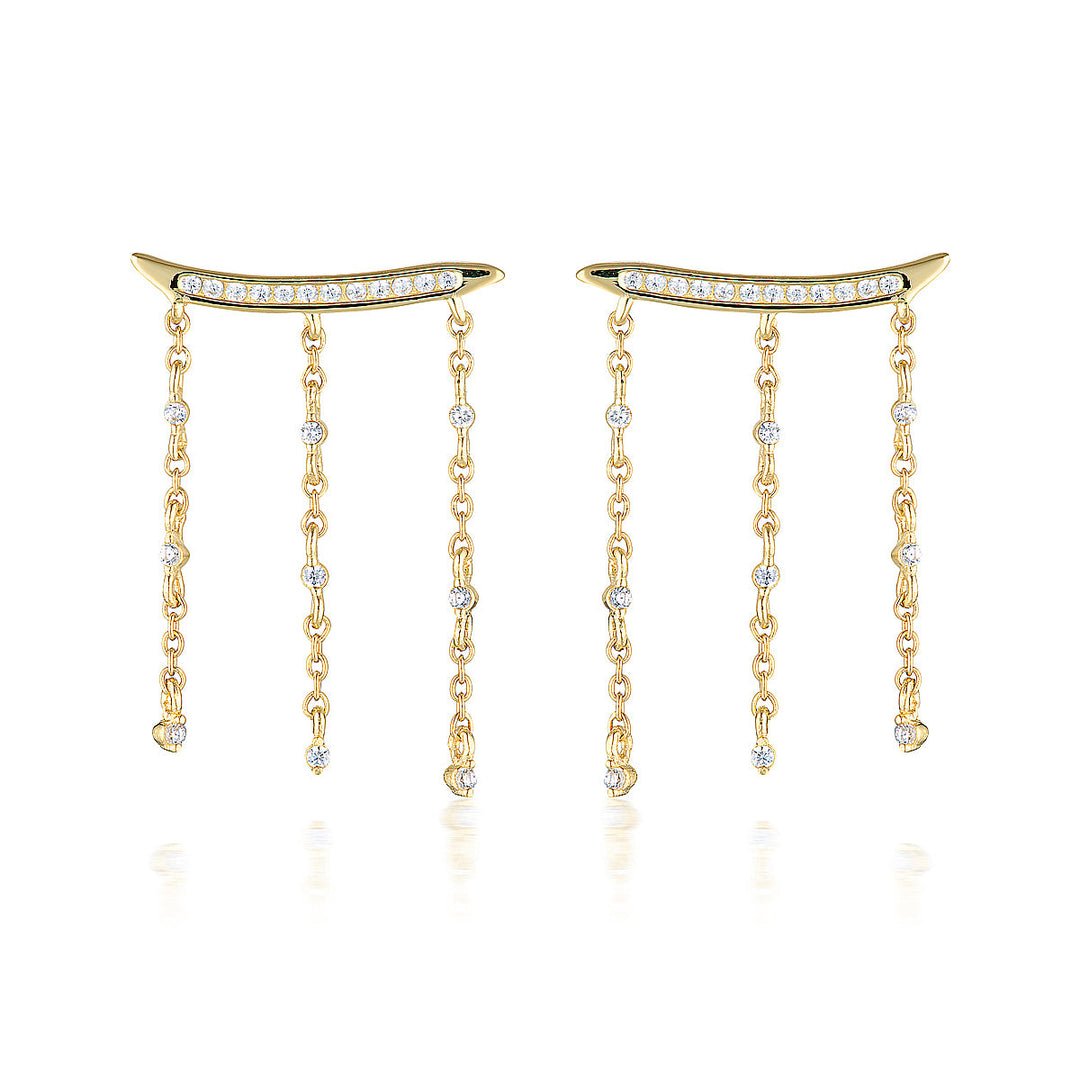 RED CARPET BILLBOARD EARRINGS GOLD
