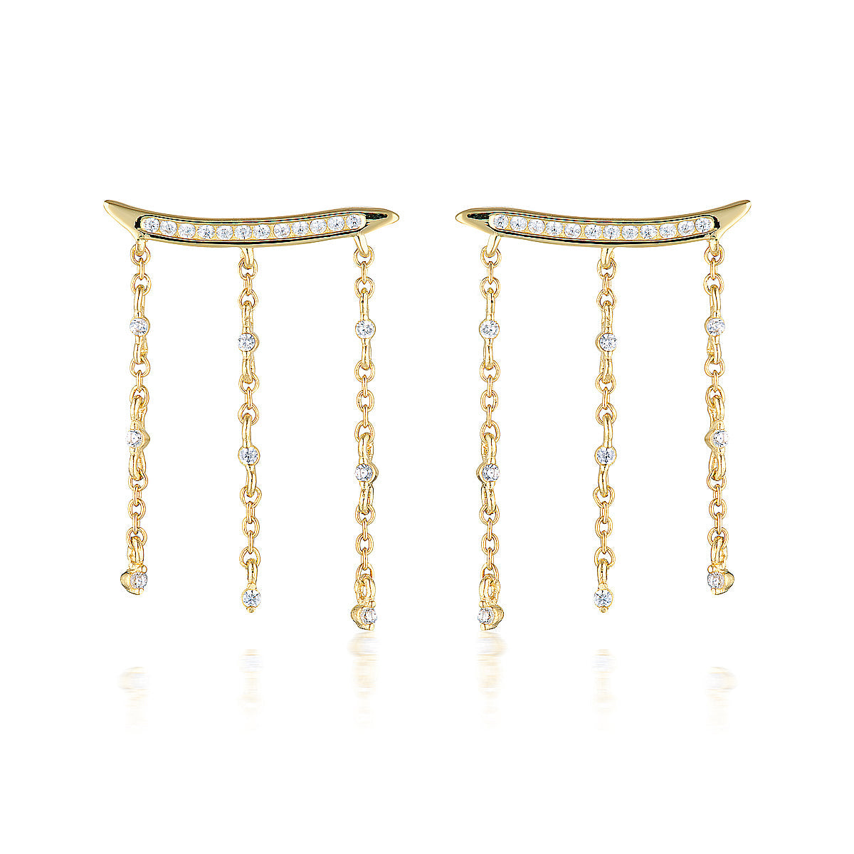 RED CARPET BILLBOARD EARRINGS GOLD