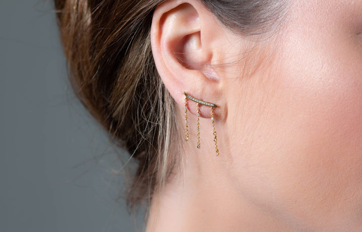 RED CARPET BILLBOARD EARRINGS GOLD