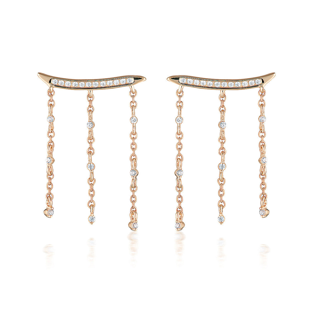 RED CARPET BILLBOARD EARRINGS ROSE GOLD