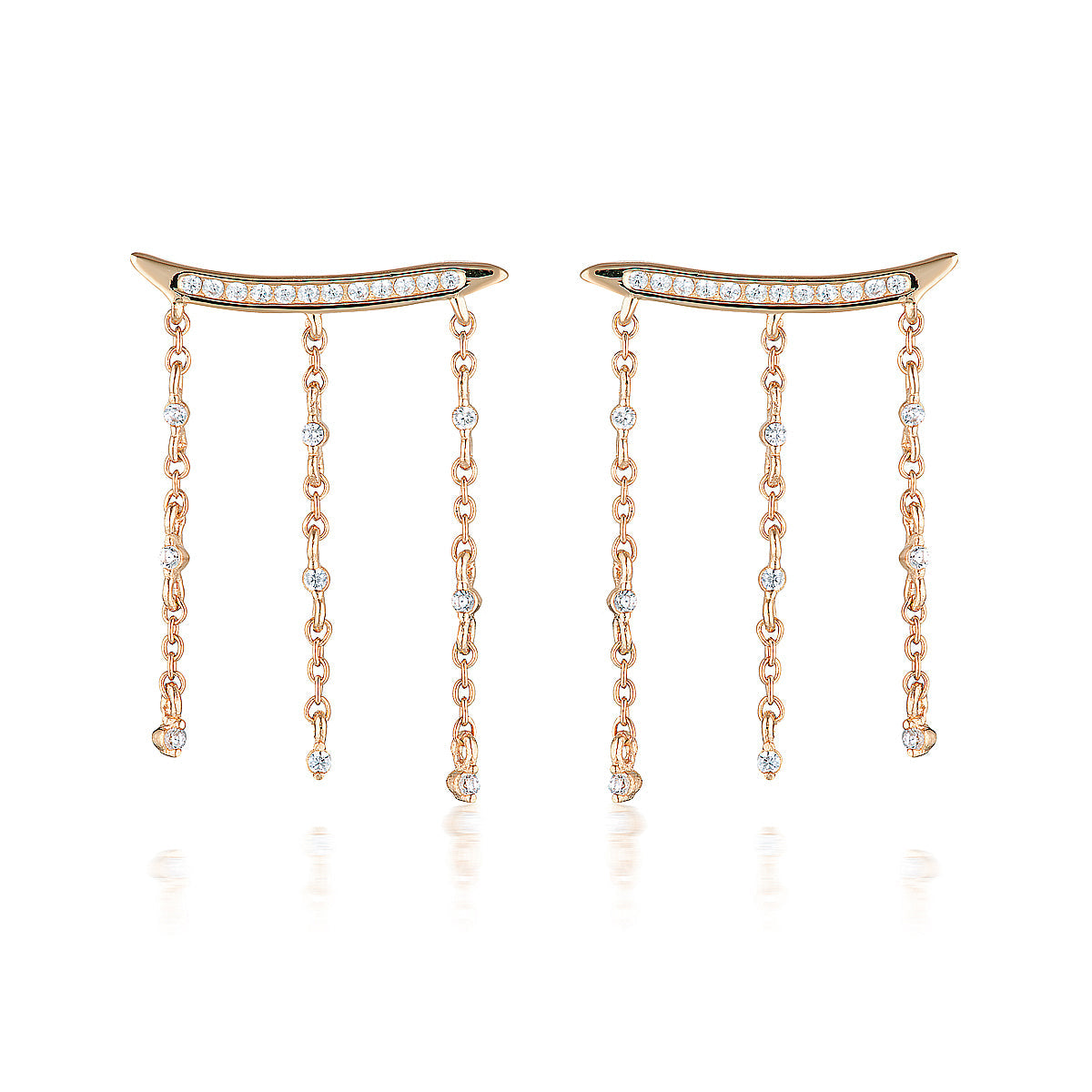 RED CARPET BILLBOARD EARRINGS ROSE GOLD