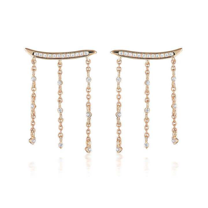 RED CARPET BILLBOARD EARRINGS ROSE GOLD