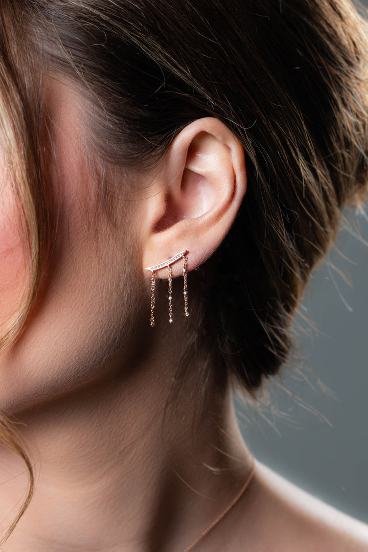 RED CARPET BILLBOARD EARRINGS ROSE GOLD