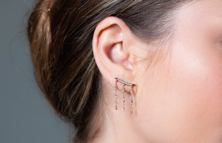 RED CARPET BILLBOARD EARRINGS ROSE GOLD