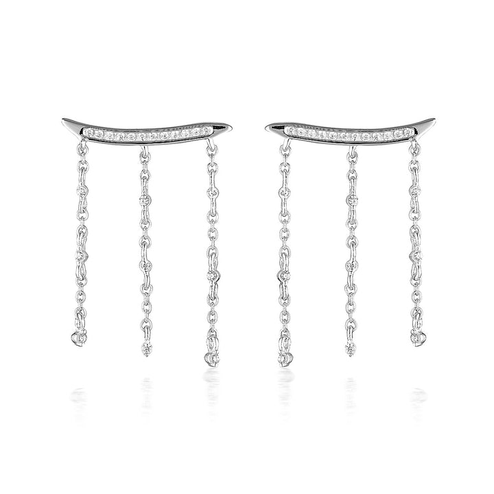 RED CARPET BILLBOARD EARRINGS SILVER