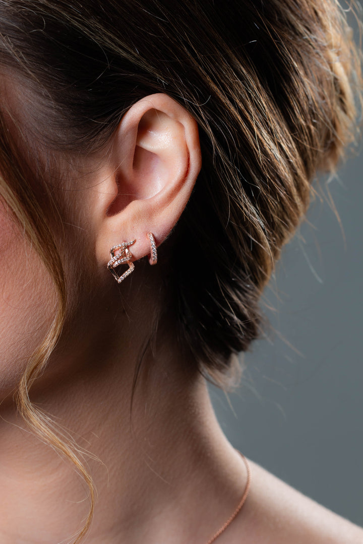 RED CARPET ARIA EARRINGS ROSE GOLD