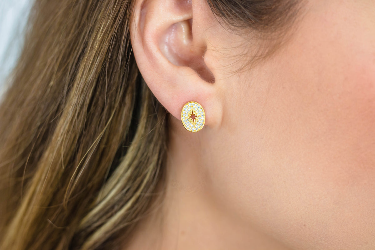 A CHRISTMAS JOURNEY FOLLOW THE STAR EARRINGS GOLD