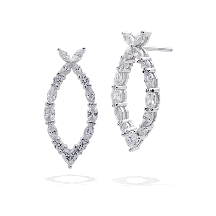 A CHRISTMAS JOURNEY YULE EARRINGS SILVER