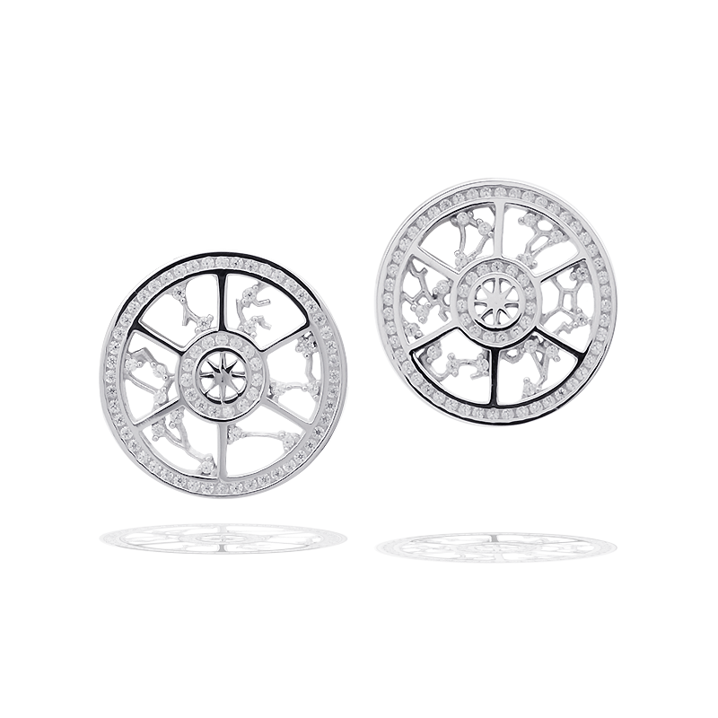 A CHRISTMAS JOURNEY NIGHT SKY EARRINGS SILVER
