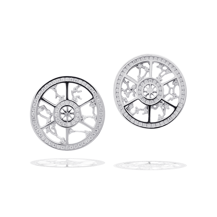 A CHRISTMAS JOURNEY NIGHT SKY EARRINGS SILVER