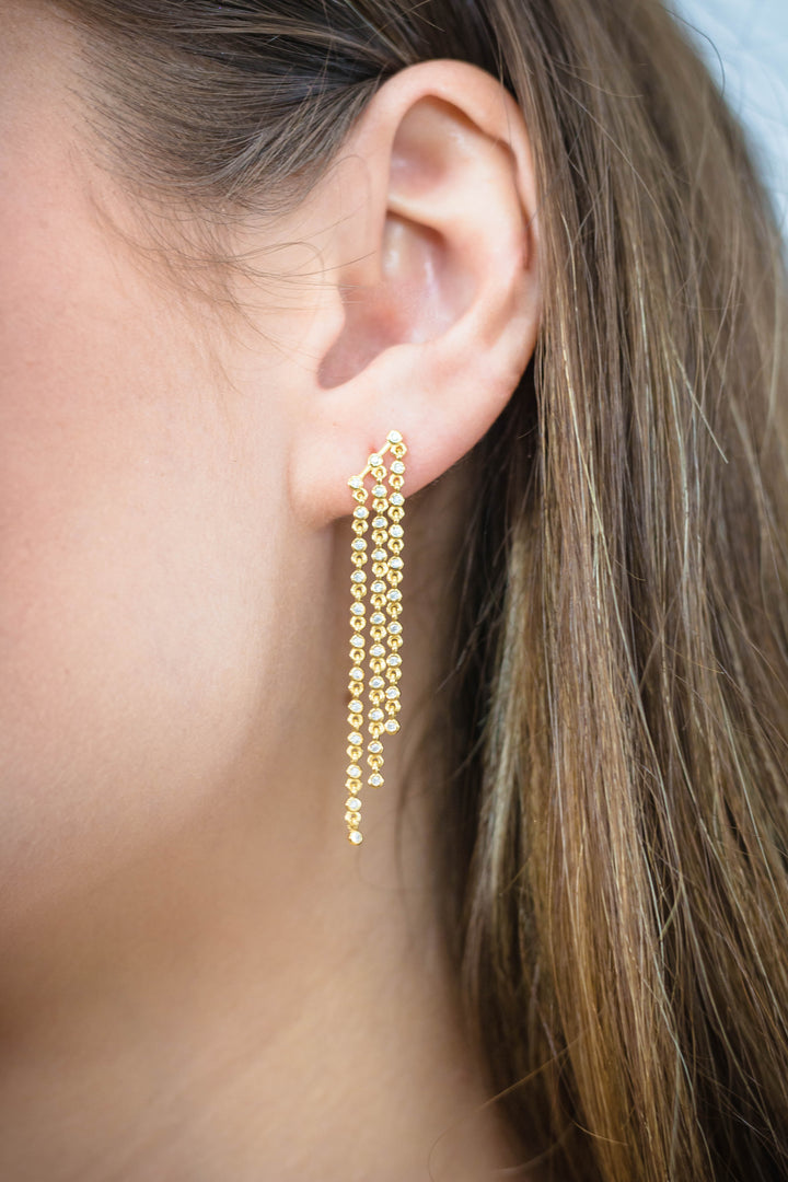 A CHRISTMAS JOURNEY SOIGNEE EARRINGS GOLD