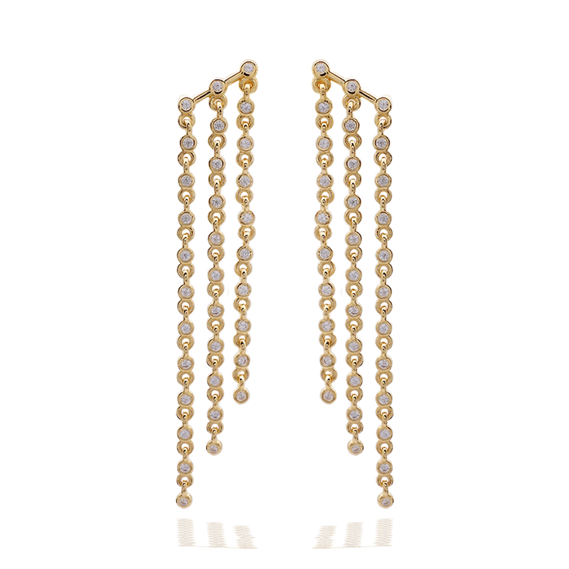 A CHRISTMAS JOURNEY SOIGNEE EARRINGS GOLD