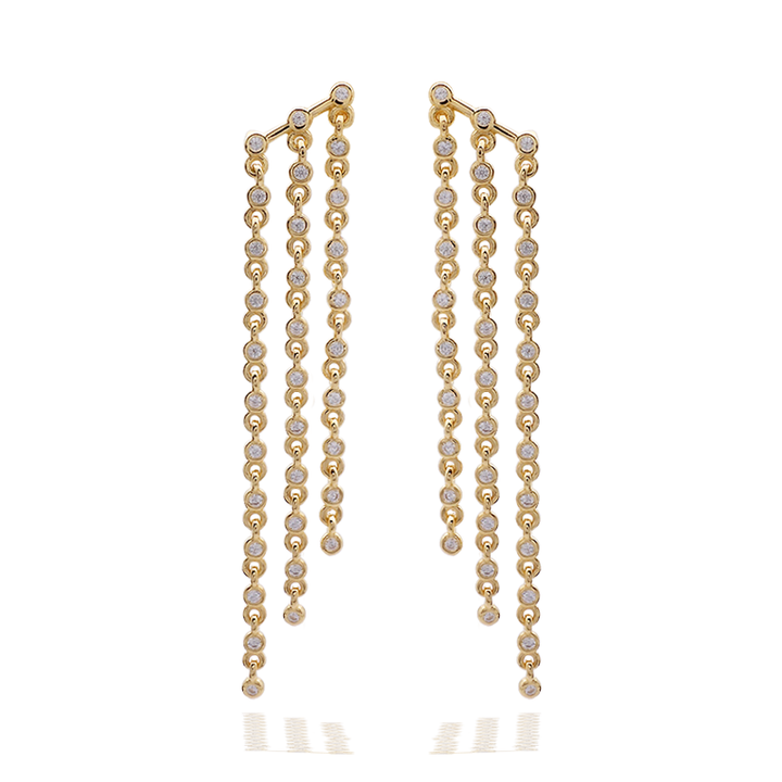 A CHRISTMAS JOURNEY SOIGNEE EARRINGS GOLD