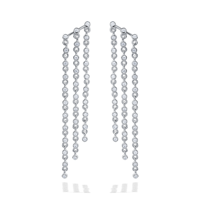 A CHRISTMAS JOURNEY SOIGNEE EARRINGS SILVER