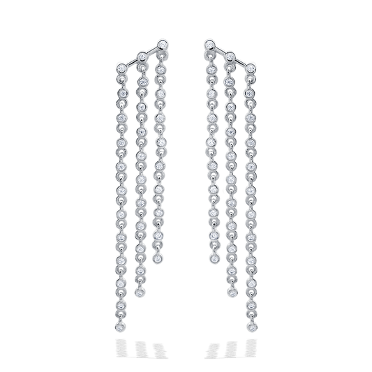 A CHRISTMAS JOURNEY SOIGNEE EARRINGS SILVER