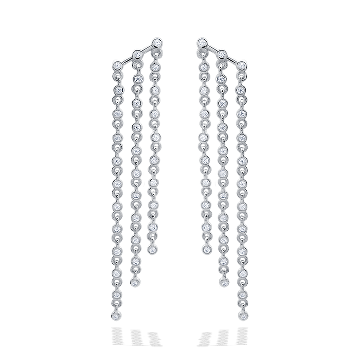A CHRISTMAS JOURNEY SOIGNEE EARRINGS SILVER
