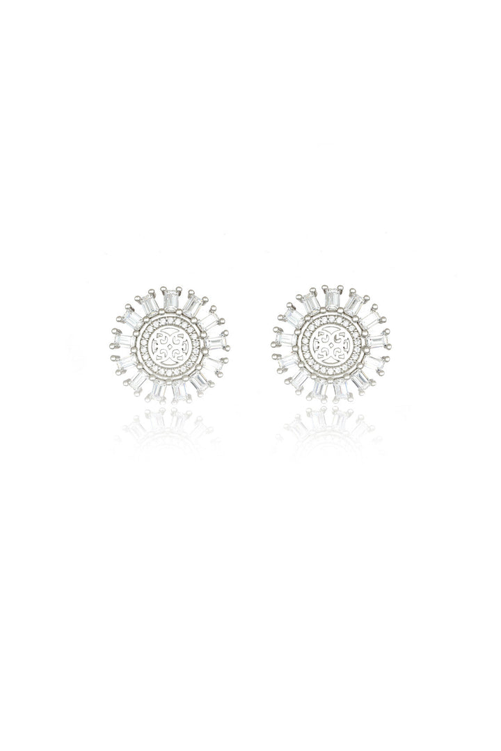 MY ONLY SUNSHINE BAGUETTE EARRINGS SILVER