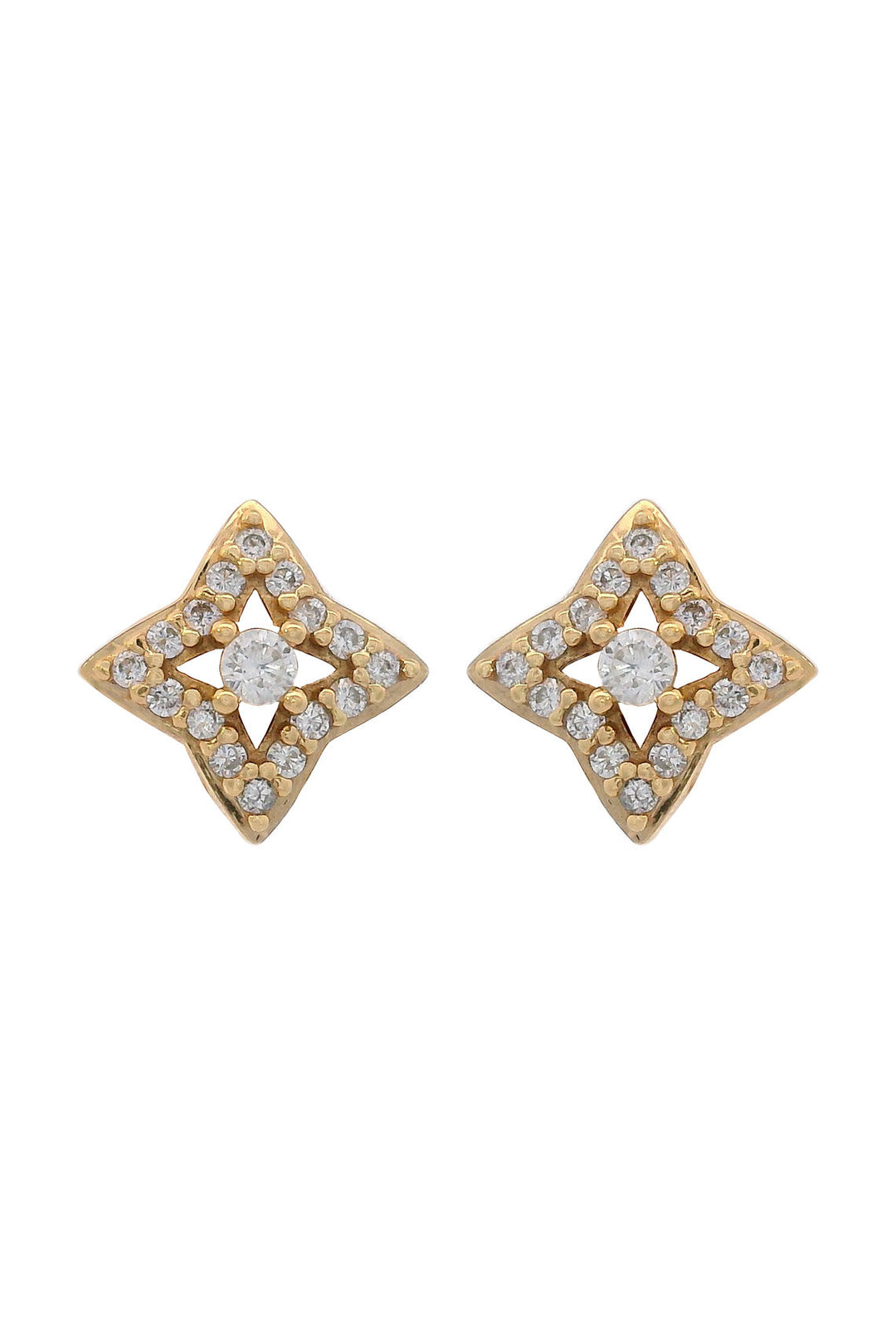 GEORGINI MIDNIGHT VELVET FAIRWATER PETITE EARRINGS GOLD