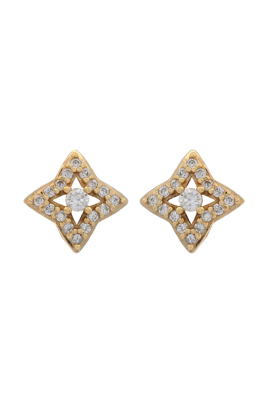 GEORGINI MIDNIGHT VELVET FAIRWATER PETITE EARRINGS GOLD