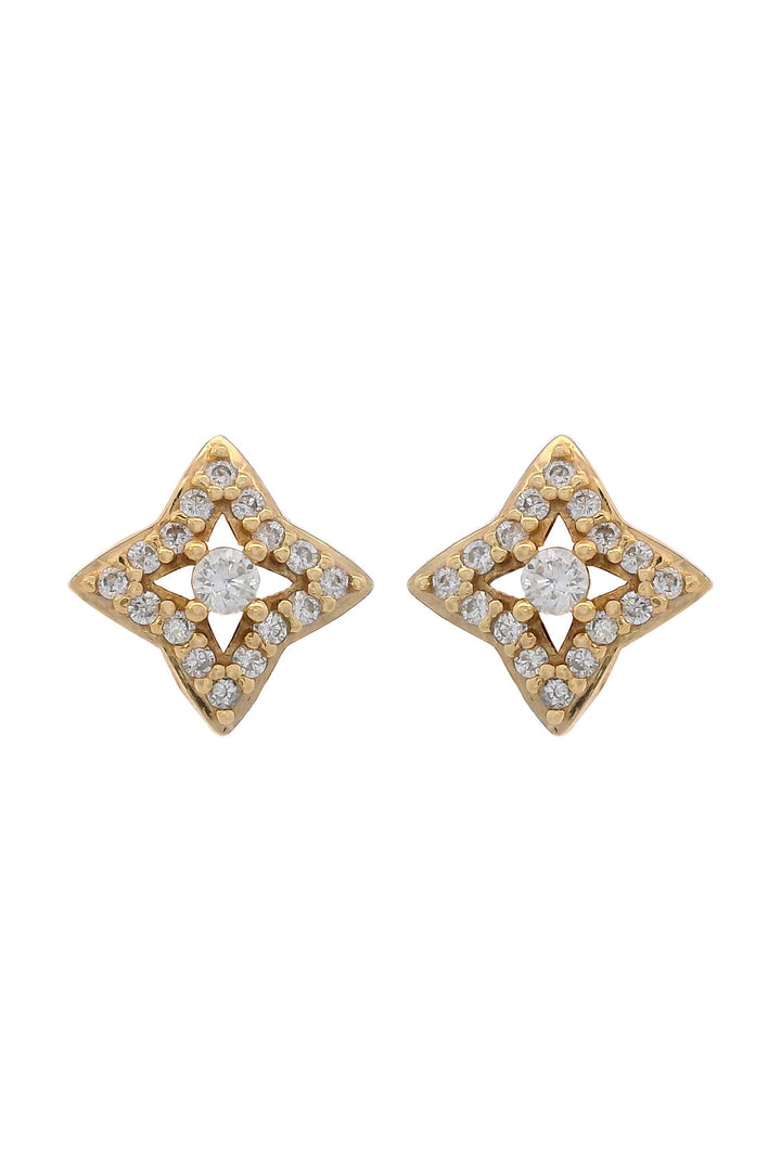 GEORGINI MIDNIGHT VELVET FAIRWATER PETITE EARRINGS GOLD
