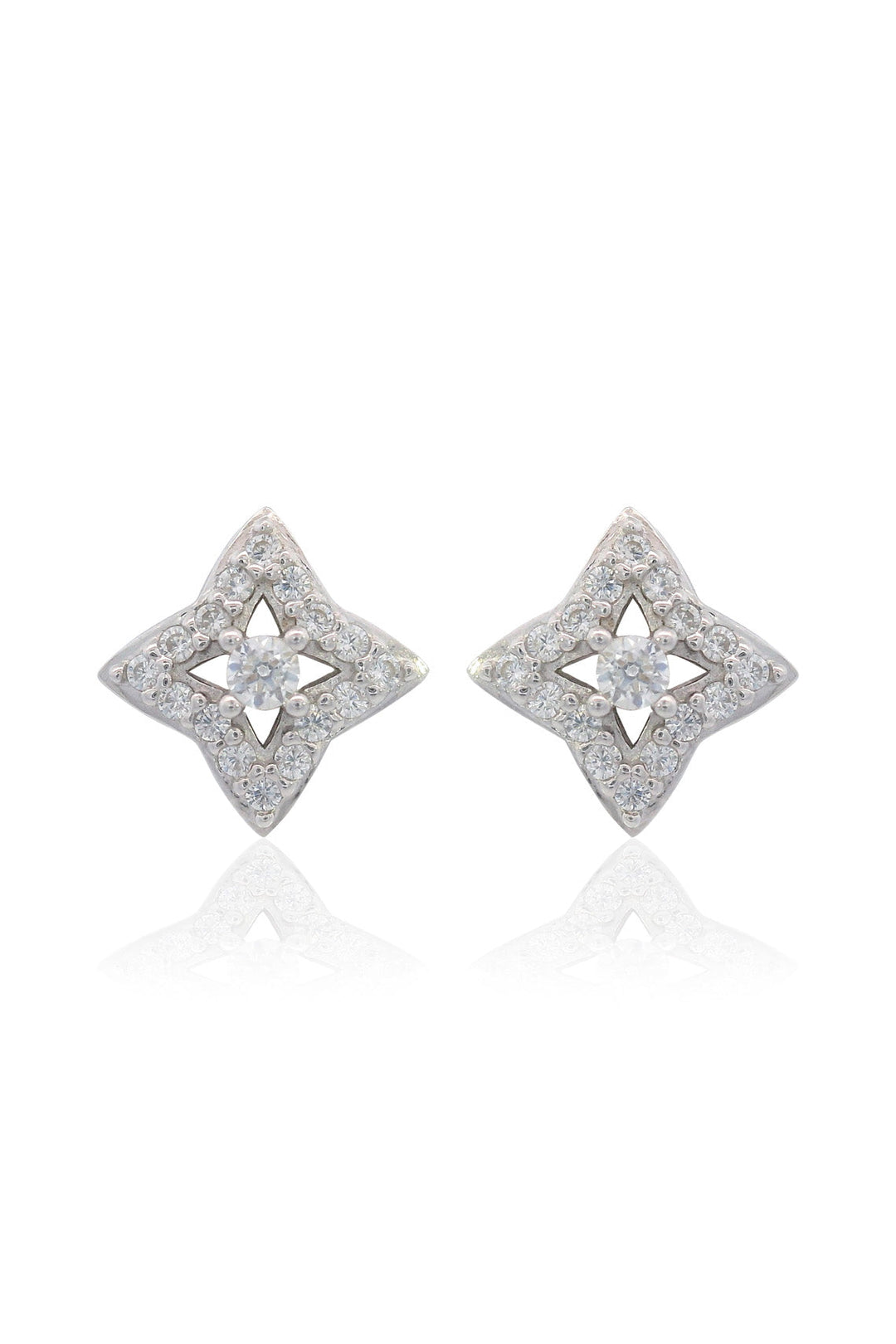 GEORGINI MIDNIGHT VELVET FAIRWATER PETITE EARRINGS SILVER