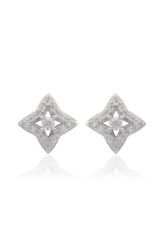 GEORGINI MIDNIGHT VELVET FAIRWATER PETITE EARRINGS SILVER