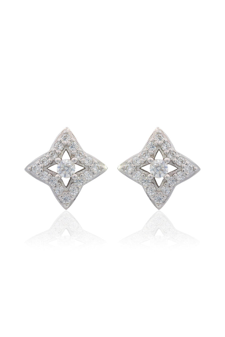 GEORGINI MIDNIGHT VELVET FAIRWATER PETITE EARRINGS SILVER