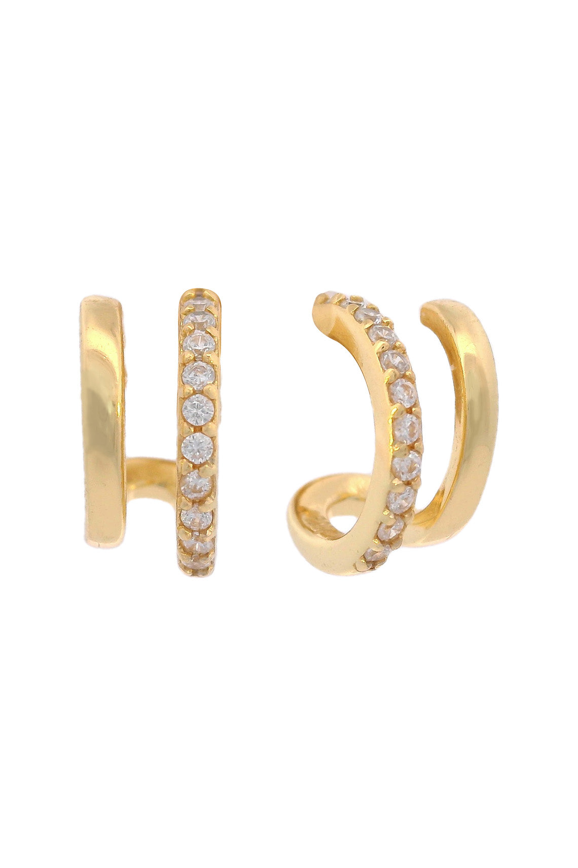 GEORGINI MIDNIGHT VELVET RATRI DOUBLE EARRING GOLD