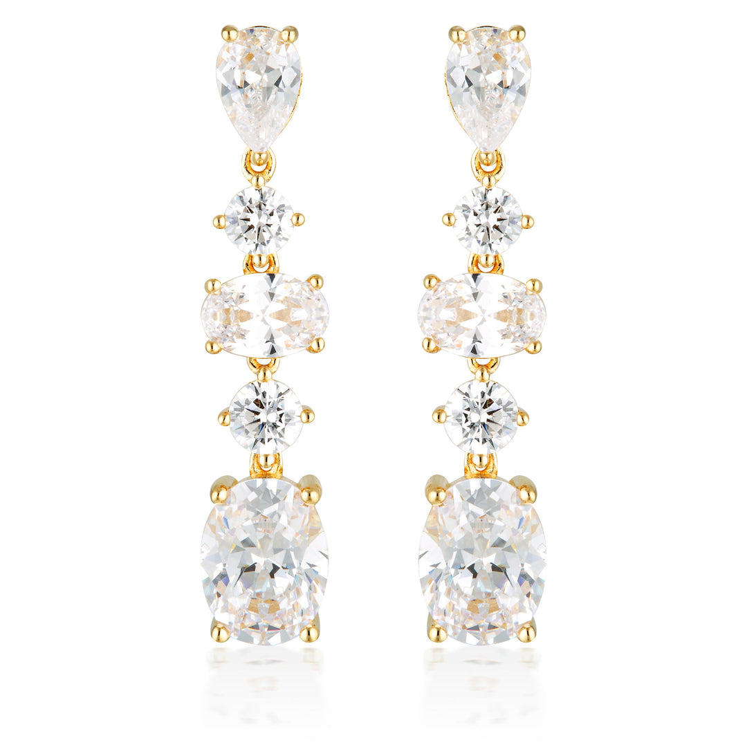ICONIC BRIDAL CHRISTINA EARRINGS GOLD