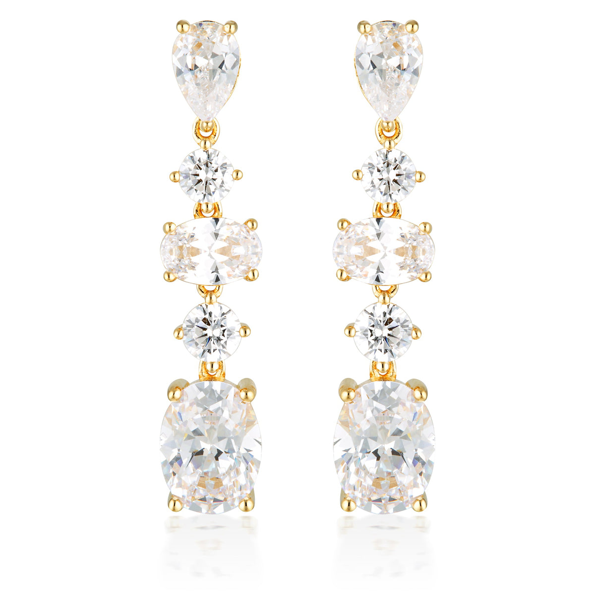 ICONIC BRIDAL CHRISTINA EARRINGS GOLD