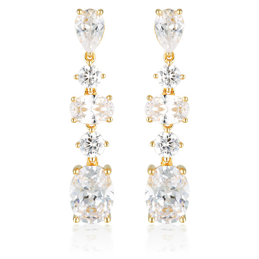 ICONIC BRIDAL CHRISTINA EARRINGS GOLD
