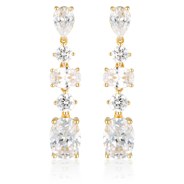 ICONIC BRIDAL CHRISTINA EARRINGS GOLD