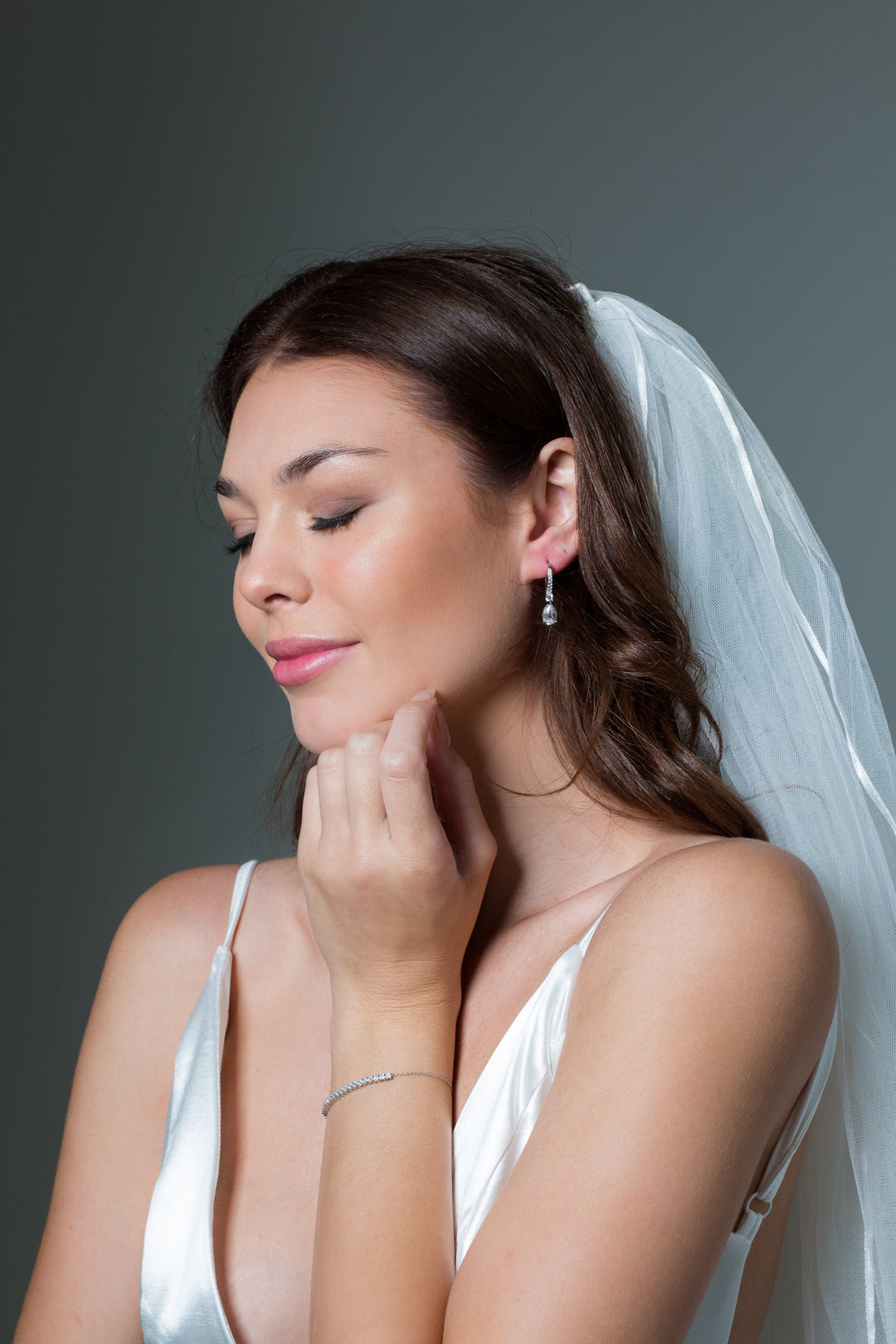 ICONIC BRIDAL ELIZABETH EARRINGS SILVER