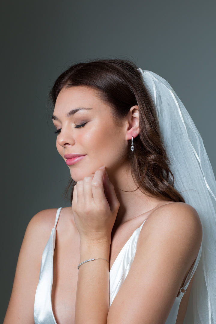 ICONIC BRIDAL ELIZABETH EARRINGS SILVER