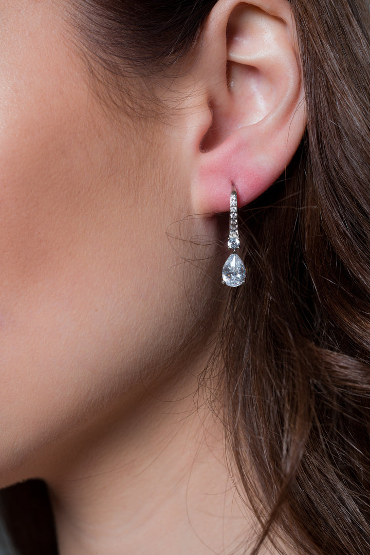 ICONIC BRIDAL ELIZABETH EARRINGS SILVER